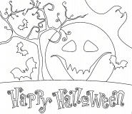 Happy Halloween - coloring page n° 506