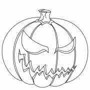 Halloween scary face Pumpkin - coloring page n° 508