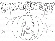 A Scared Halloween Pumpkin Lantern - coloring page n° 51