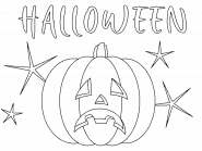 A Scared Halloween Pumpkin Lantern - coloring page n° 51