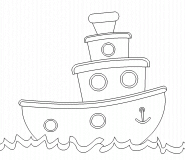 Small Boat In North Sea - coloring page n° 521