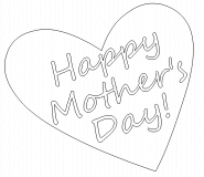Happy Mother's Day Heart - coloring page n° 523