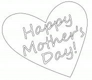 Happy Mother's Day Heart - coloring page n° 523