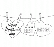 Happy Mother's Day! You are the BEST MOM! - coloring page n° 529