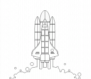 Space Shuttle Launch - coloring page n° 533