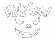 A pumpkin face glowing on Halloween night - coloring page n° 54