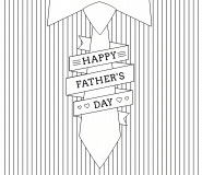 Happy Father's Day Tie - coloring page n° 541