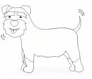 A happy Bobtail dog - coloring page n° 547