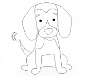 Adorable tri-color Beagle Puppy - coloring page n° 548