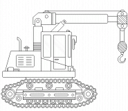 Mini Crawler Crane Machine - coloring page n° 551