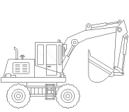 A Wheeled Excavator - coloring page n° 554