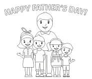 Happy Father's Day! Happy Family Day! - coloring page n° 566