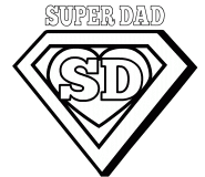 Super Dad Emblem - coloring page n° 567