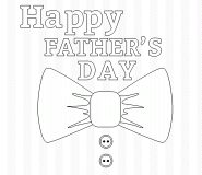 Happy Father's Day Bow Tie - coloring page n° 568