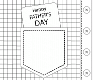 Father's Day Check Shirt with Pocket - coloring page n° 570