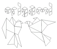 Two Origami Birds - coloring page n° 571