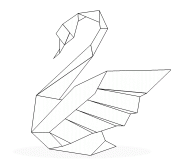 3D Origami Swan - coloring page n° 575