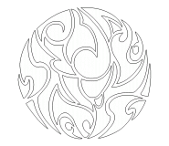 Tribal circle Tattoo Art - coloring page n° 583