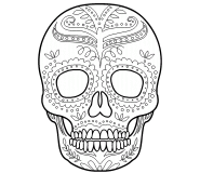 A calavera (Mexican Skull) - coloring page n° 584