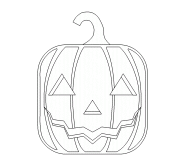 Halloween Pumpkin Emoticon - coloring page n° 596