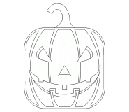 Halloween Pumpkin Smiley face - coloring page n° 598