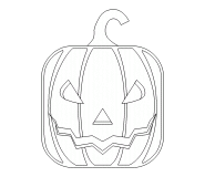 Pumpkin Emoticon for Halloween - coloring page n° 601