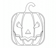 Pumpkin Emoticon for Halloween - coloring page n° 601