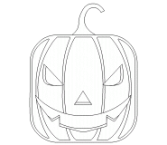 Smiley Face Halloween Pumpkin - coloring page n° 603