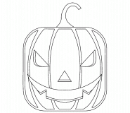 Smiley Face Halloween Pumpkin - coloring page n° 603