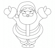 Happy Santa Claus With Open Arms - coloring page n° 613