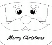 Santa Claus happy face - coloring page n° 625