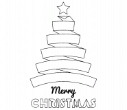 Stylized Christmas tree - coloring page n° 626
