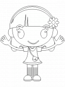 Ashley's "Flower Power" look - coloring page n° 63