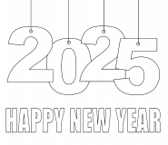 Happy New Year 2024! - coloring page n° 630