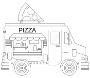 Pizza Food Truck - coloring page n° 633