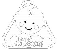 BABY ON BOARD! (boy) - coloring page n° 637