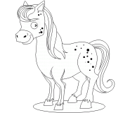 Little Smiling Horse - coloring page n° 638