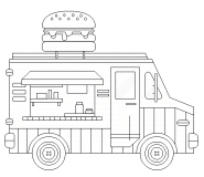 Burger Food Truck - coloring page n° 640