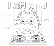 I'm a DJ Monster !!! - coloring page n° 644