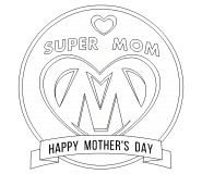 Super Mom Mother's Day - coloring page n° 646