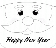 Santa wishing you a Happy New Year! - coloring page n° 648