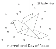 September 21 is the International Day of Peace - coloring page n° 649