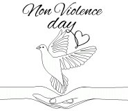Non Violence Day (september 21) - coloring page n° 651