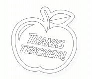 Thanks teacher! - coloring page n° 652