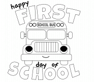 Happy First Day of School! - coloring page n° 655