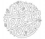 Best Teacher Ever - coloring page n° 656