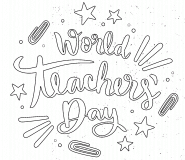 World Teachers' Day (October 5) - coloring page n° 661