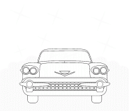 Classic Muscle Car - coloring page n° 664