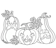 Monster Pumpkins - coloring page n° 665