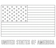 Flag of United States of America - coloring page n° 666